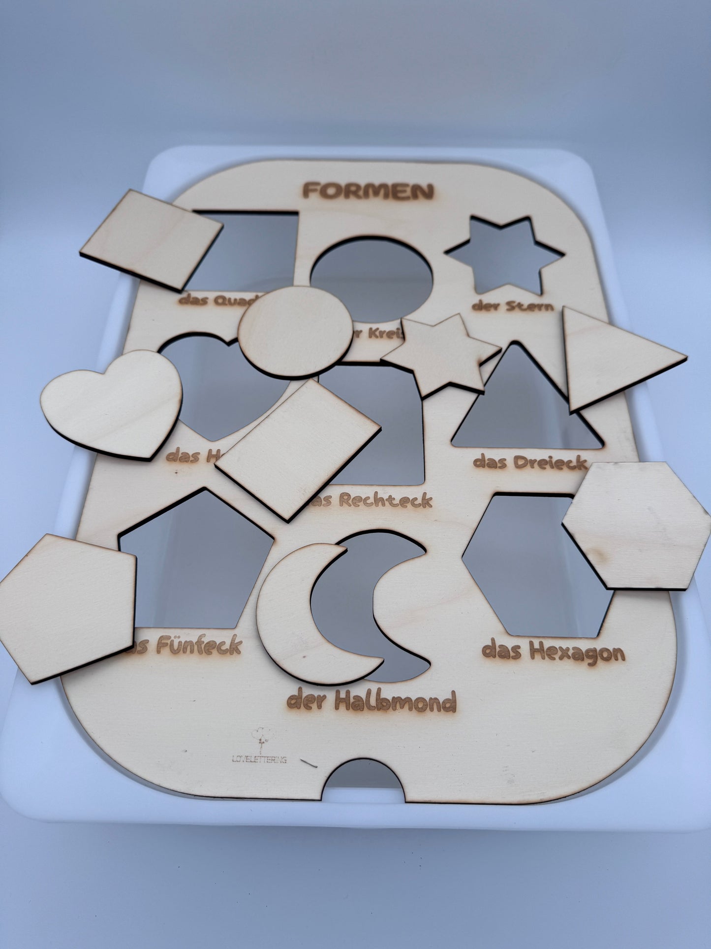 Fantasieplatte Formen - Lovelettering