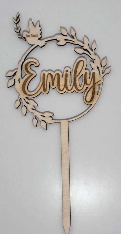 Caketopper Taufe - Lovelettering