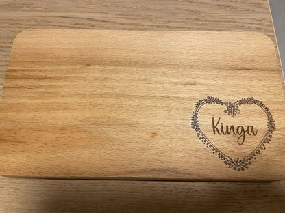 Frühstücksbrett Holz - Lovelettering