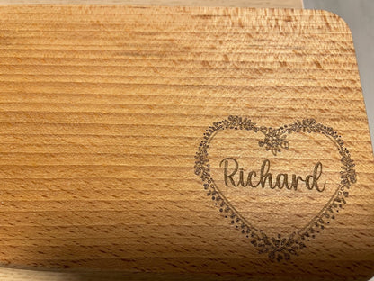 Frühstücksbrett Holz - Lovelettering