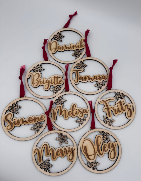 Schneeflocken Anhänger - Lovelettering